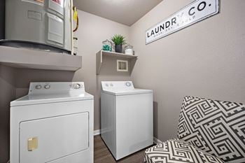 Laundry room with a washer and dryer